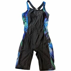 NWT Boyleg One Piece Swimsuit Racerback Athletic Bathing Suit Swim unitard small